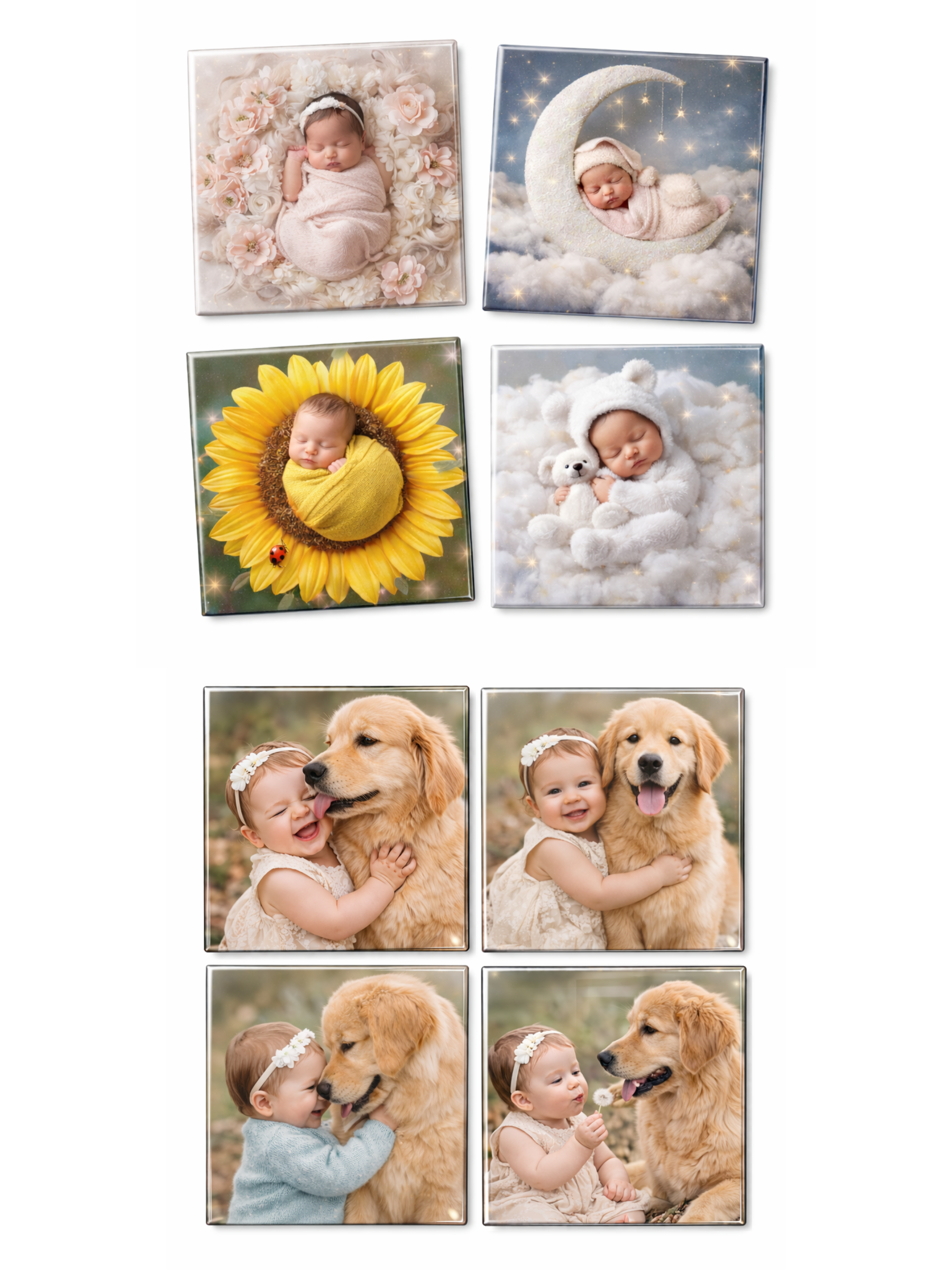 Restickable Photo Tiles